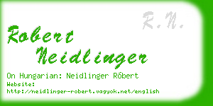 robert neidlinger business card